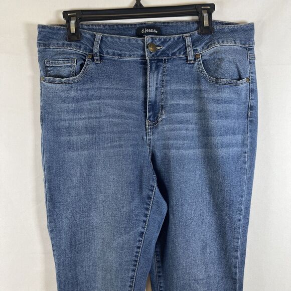 D. Jeans Women’s 16 Skinny Leg Classic Five Pocket Blue Denim High Rise Jeans - Picture 2 of 5